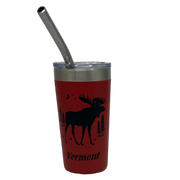 Vermont Moose Stainless Steel 2oz Shooter  - Red