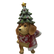 Dachshund Holiday Figurine