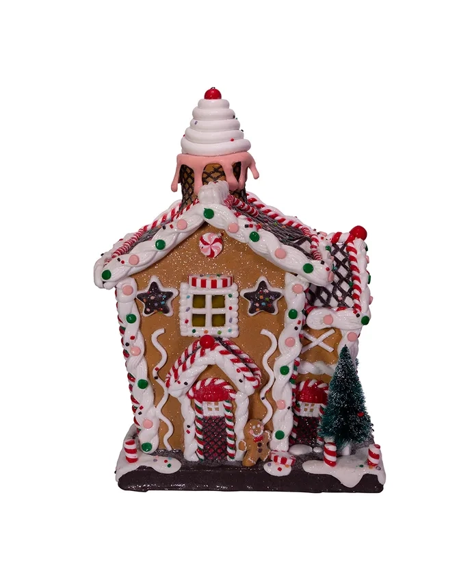 Light-Up Claydough Gingerbread House - 14 Inches tall