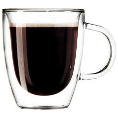 Coffee Mug Glass Double Wall Espresso 3oz Set of 2 (Sold Individually) by Homeportonline