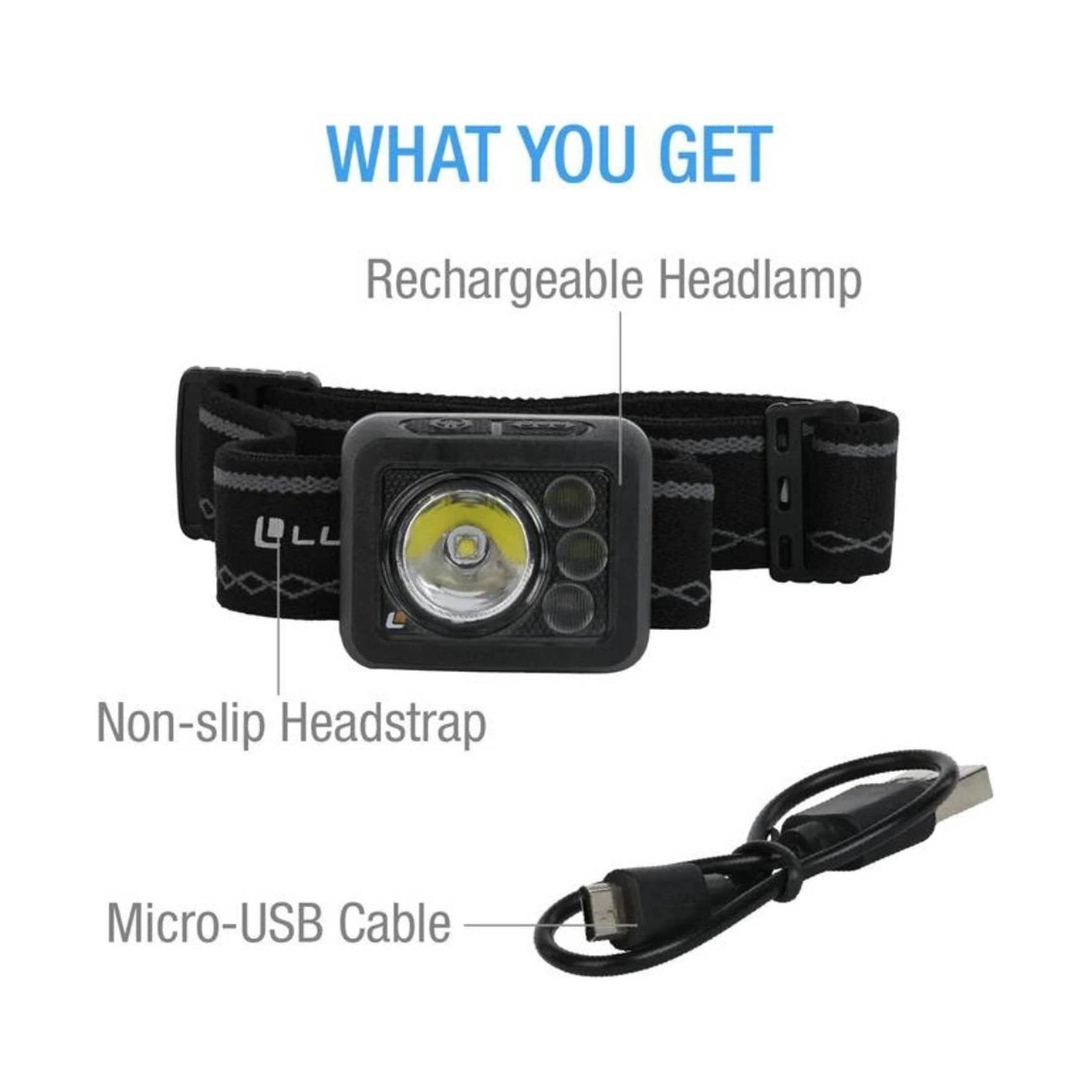 Luxpro LP738 Waterproof Multi-Color Ultralight LED Rechargeable Headlamp by Lenny's Shoe & Apparel