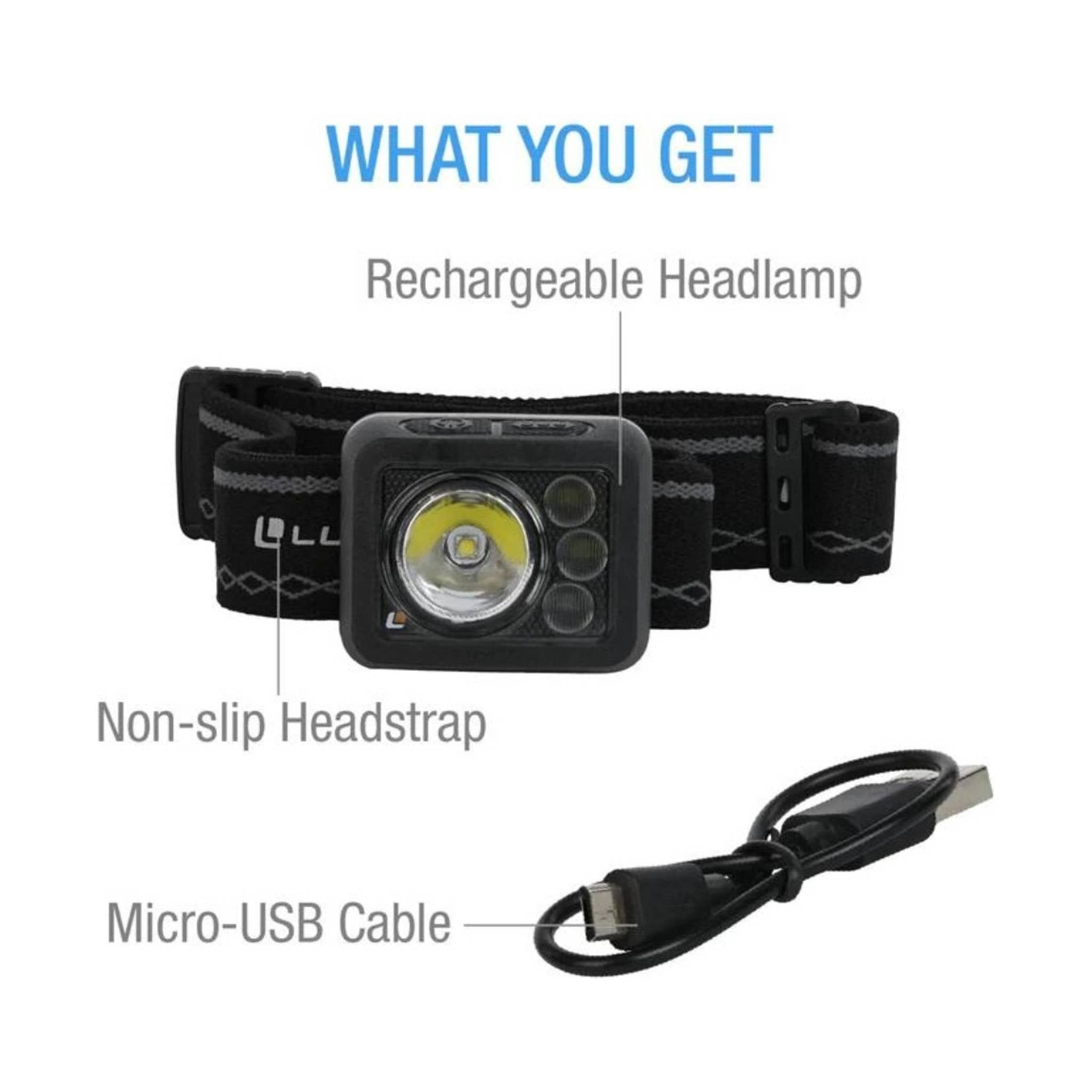 Luxpro LP738 Waterproof Multi-Color Ultralight LED Rechargeable Headlamp by Lenny's Shoe & Apparel