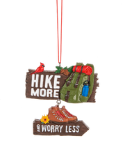 Hiking Ornament - Hike More And Worry Less