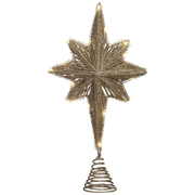 Golden Glow LED Star Tree Topper - Sixteen Inches