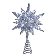Twinkling Superbright LED Silver Starburst Treetopper