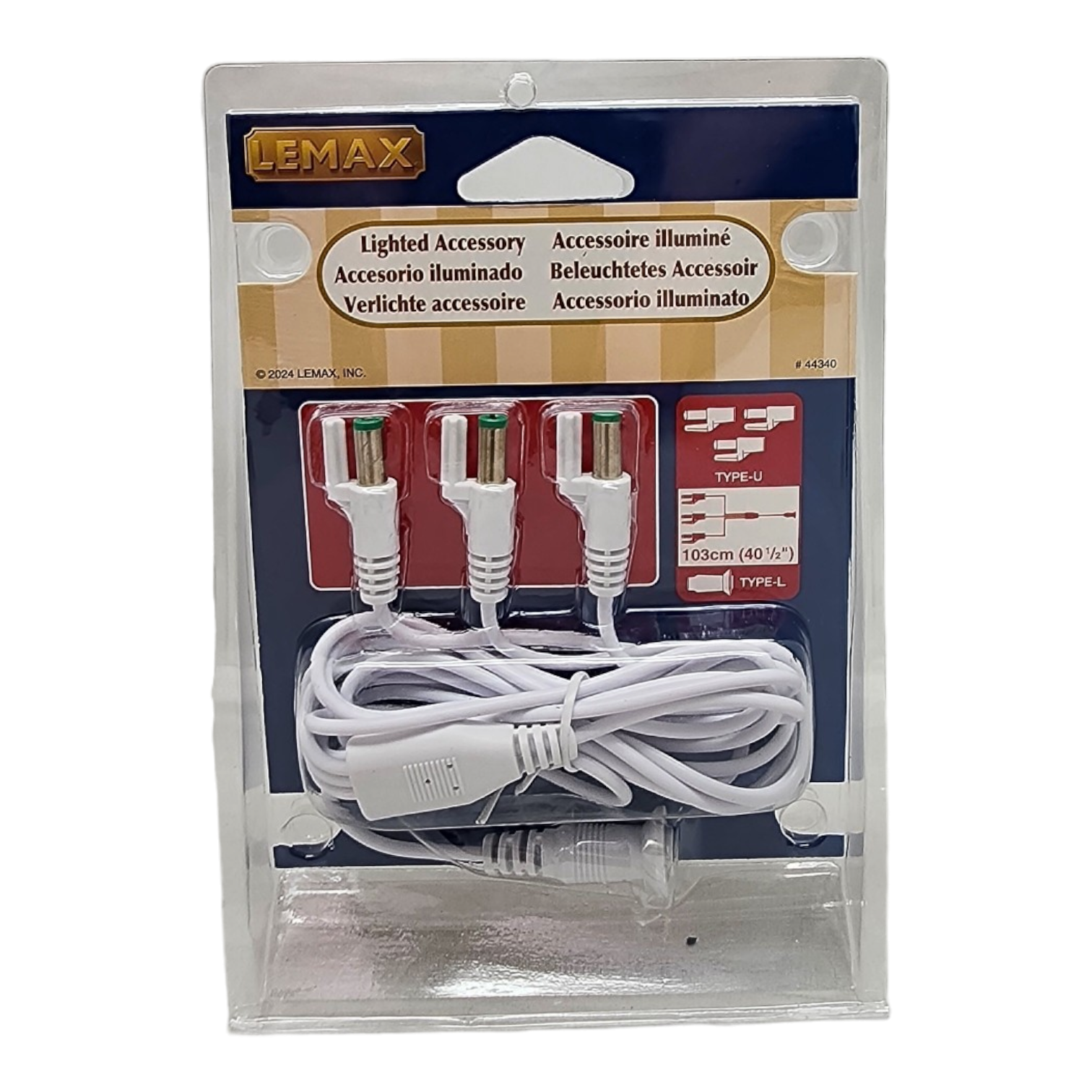 Lemax Power Expansion Cable - Type L to Type U - 3 Head - White