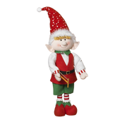 Animated Fabric Elf - 21 Inch - Hand Saw