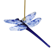 Egyptian Glass Dragonfly Ornament - Blue