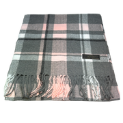 Pink and Grey Cashmere Scarf