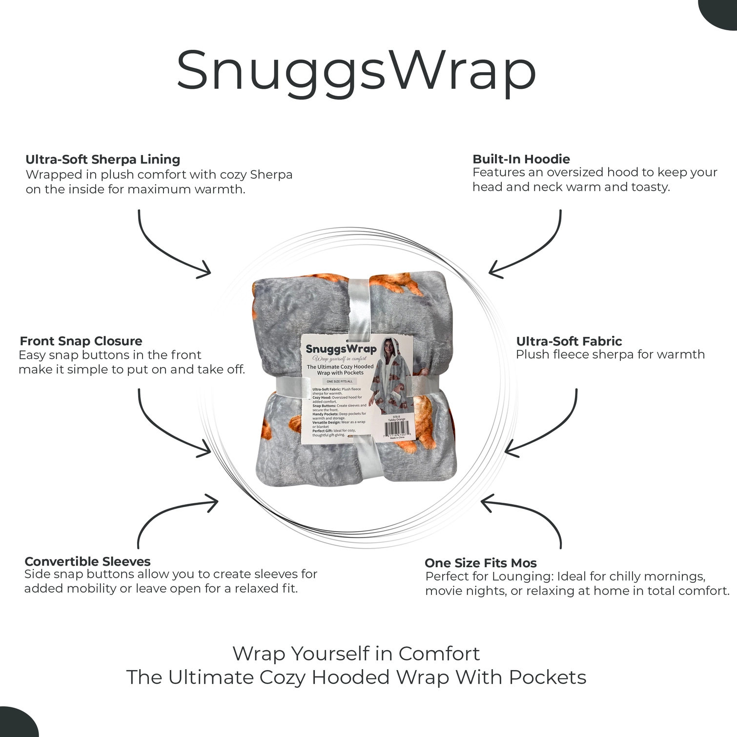 Snuggs Wrap - Orange Tabby Cat