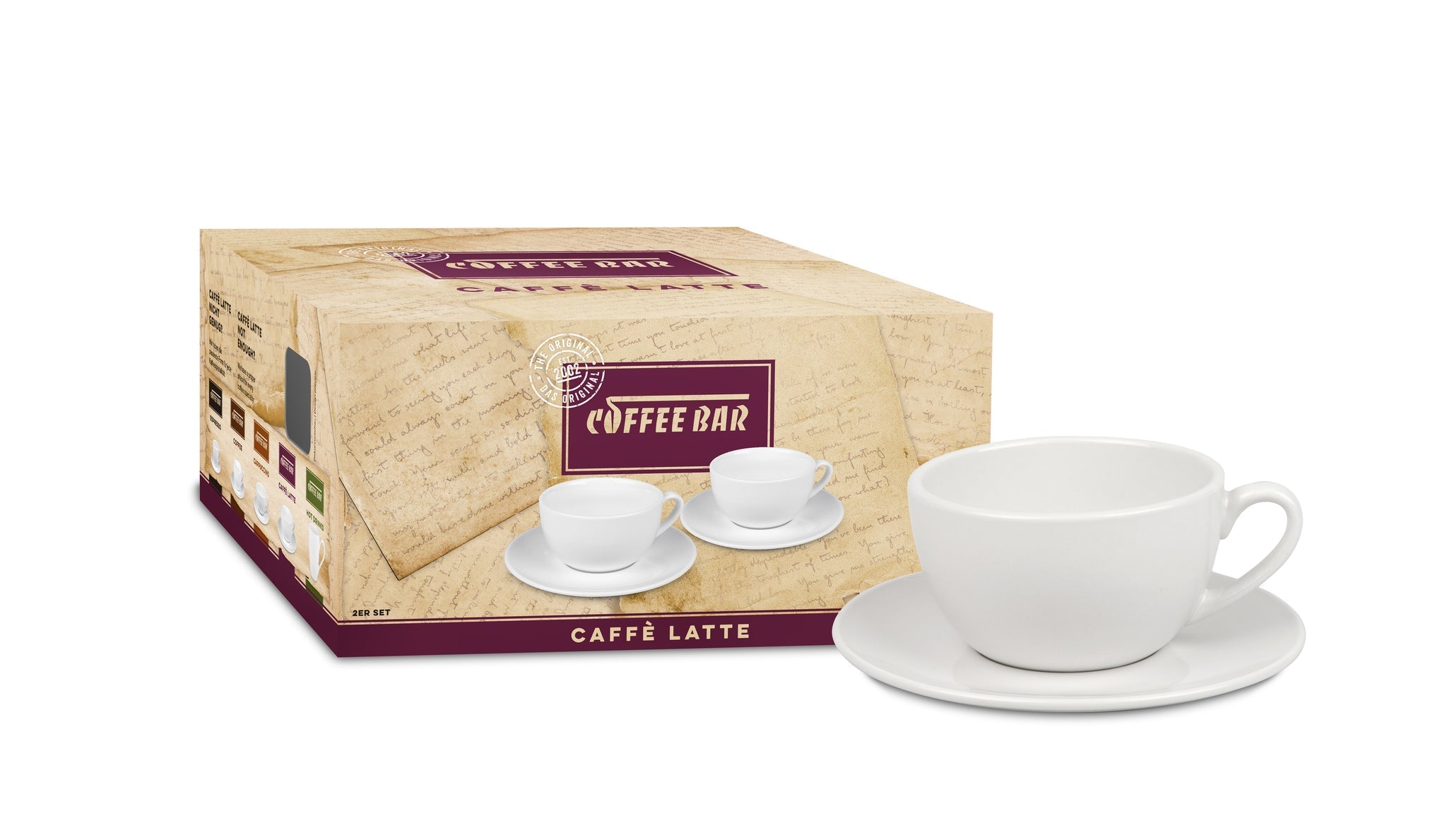 Coffee Bar - Latte Cup And Saucer (sold individually) by Homeportonline