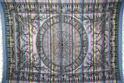 Tapestry Twin Size Overprint Madras Elephant Blue by Homeportonline