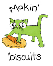 Martha Hull - Makin' Biscuits Greeting Card by SidePony Boutique