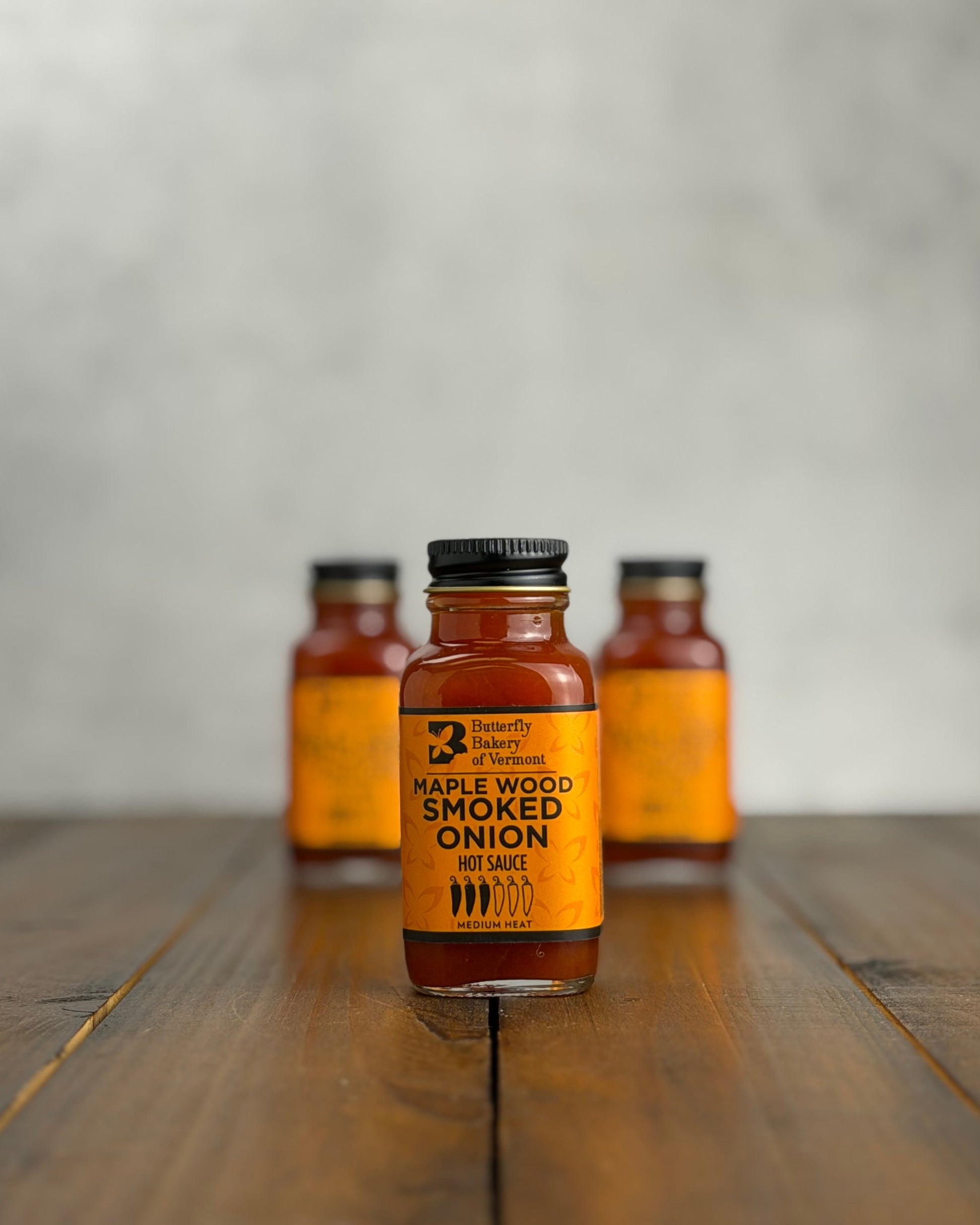 Maple Wood Smoked Onion Hot Sauce by Butterfly Bakery of Vermont