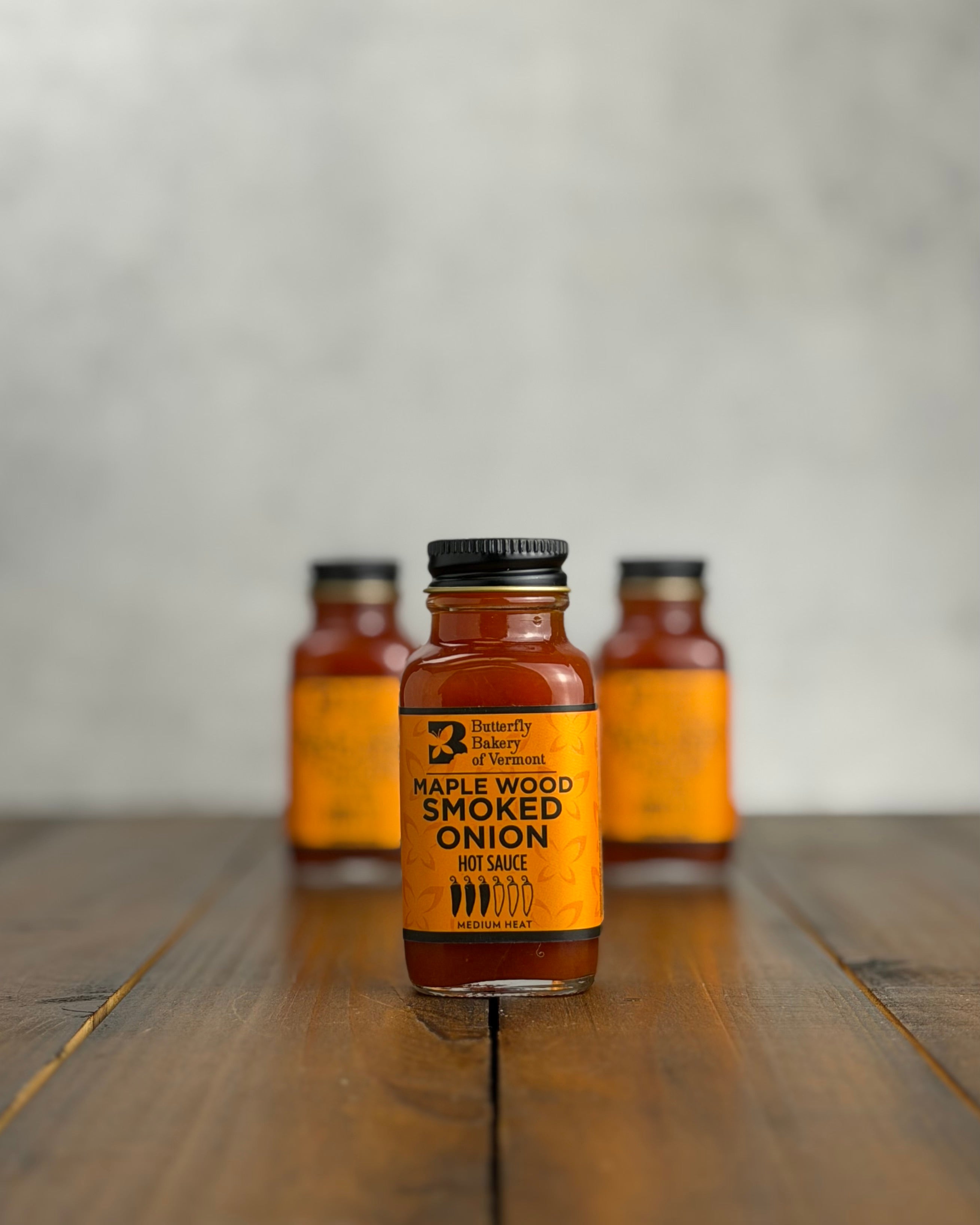 Maple Wood Smoked Onion Hot Sauce by Butterfly Bakery of Vermont