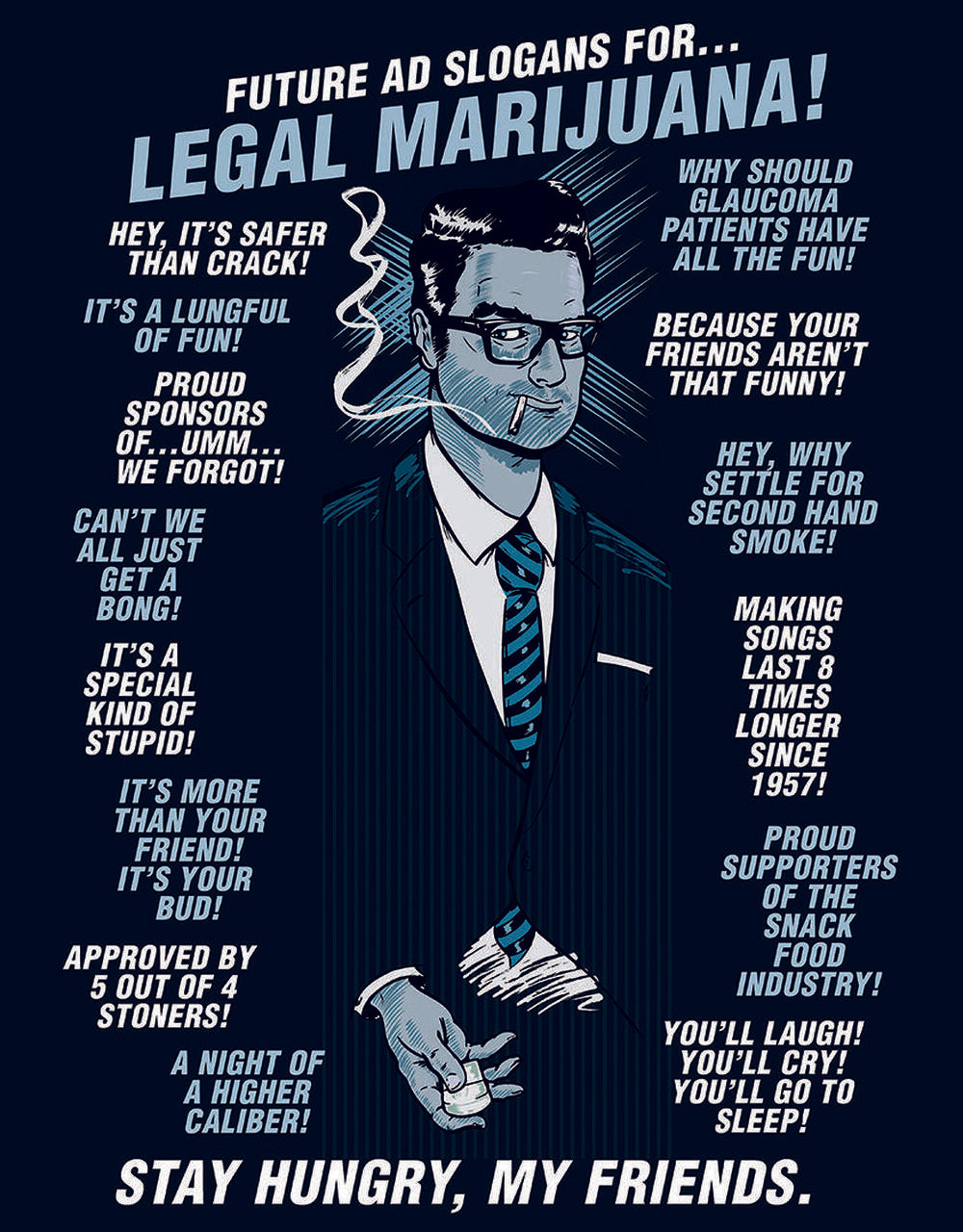 Tin Sign - Marijuana Slogans by Homeportonline