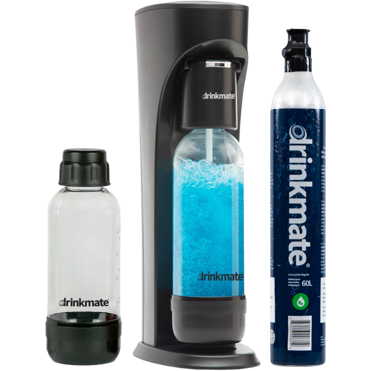 Omnifizz Black Bundled With 1l Bottle And One 60l Co2 Cylinder by Homeportonline