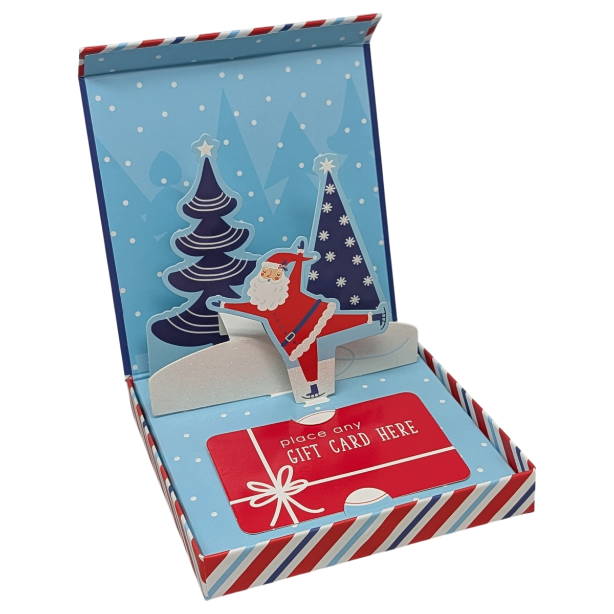 Pop-Up Gift Card Box (Navy & Candy Stripe)