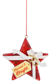 Star Ornament - Married and Bright