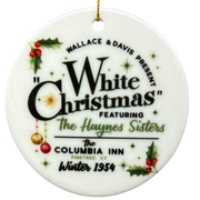 White Christmas  Retro 1954 Holiday Inn Movie  Ornament