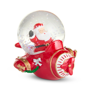 Santa Airplane Snow Globe