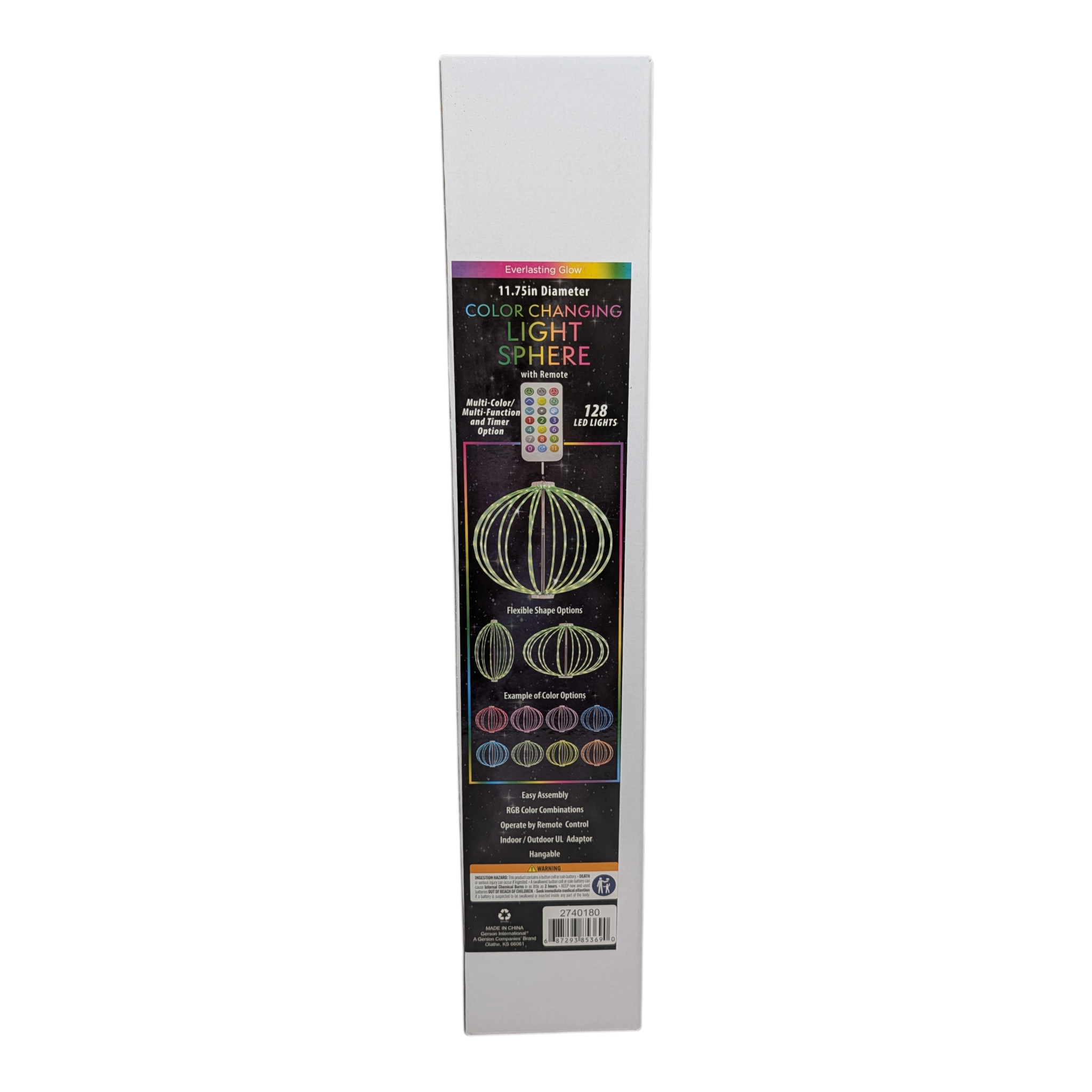 Illuminated PVC Tube Sphere - 12 inch
