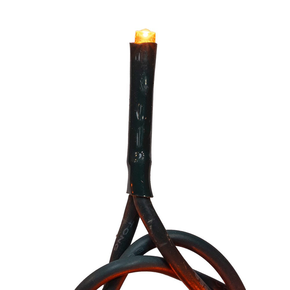 Jingle Bright 100 LED Light Set - Orange - Green Wire