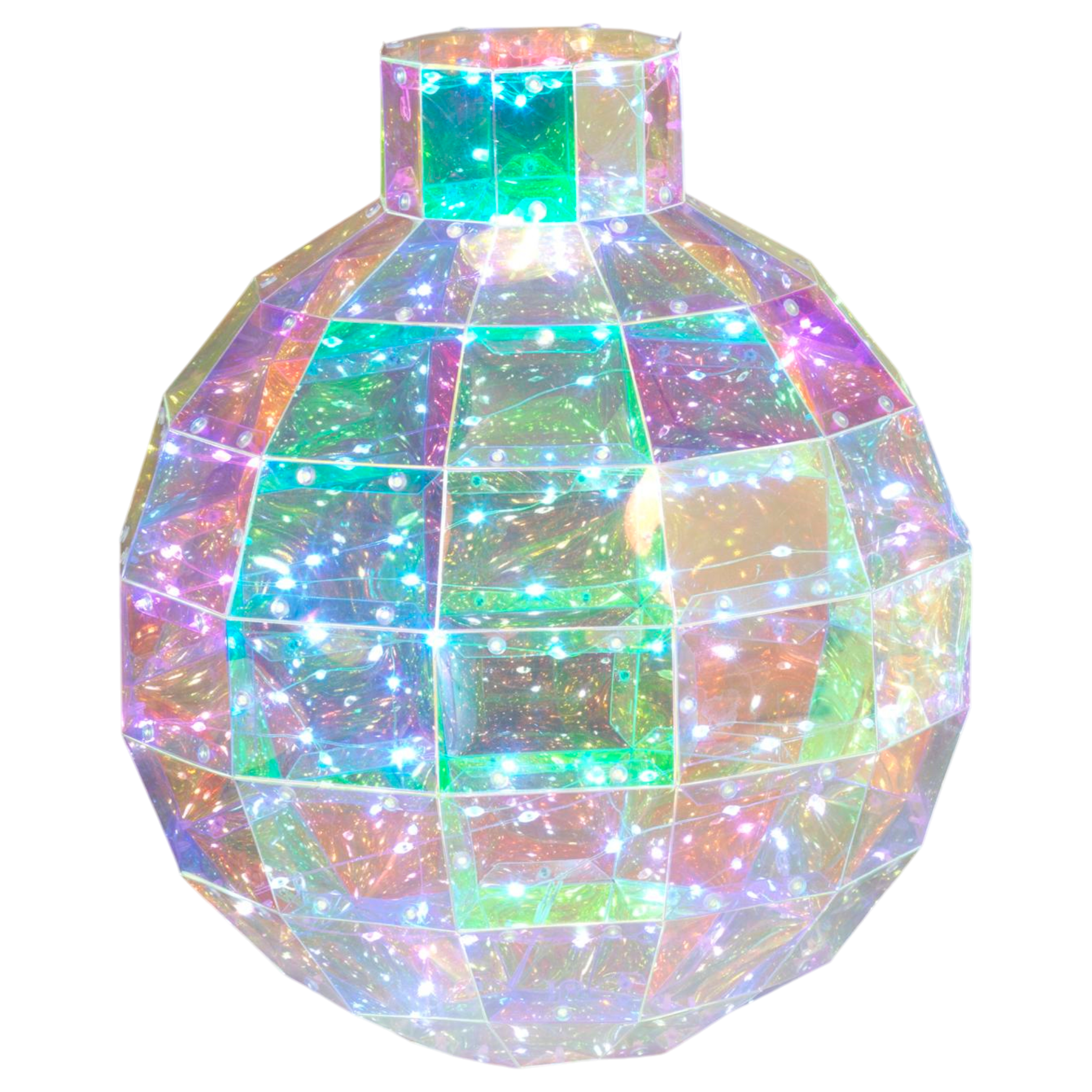 Holographic Holiday Ornament – 9" USB Electric Lighted Sphere -