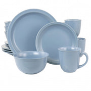 Siam Stoneware Dinnerware 16 Piece Set in Blue by Homeportonline