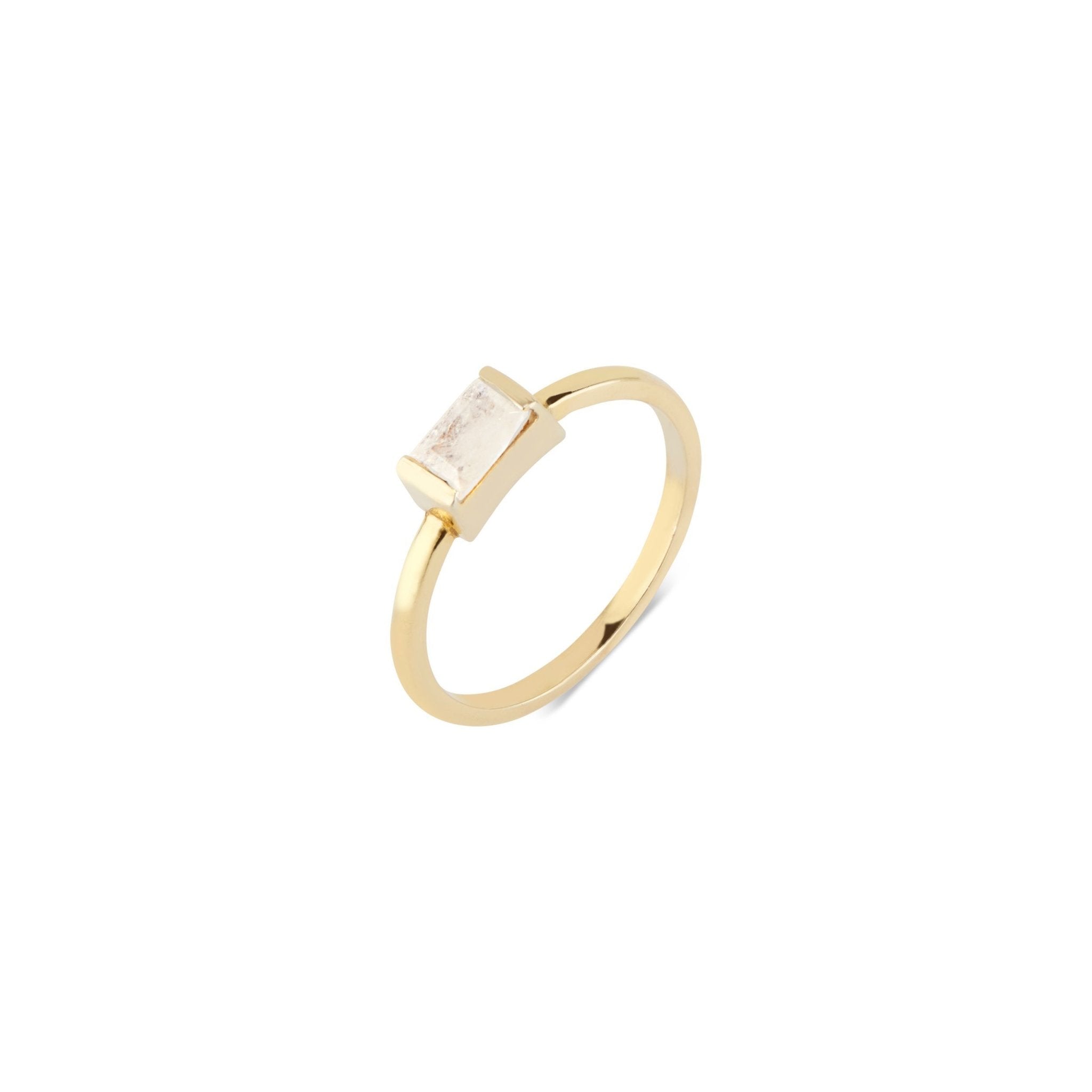 Megan Baguette Ring | Moonstone by elliparr