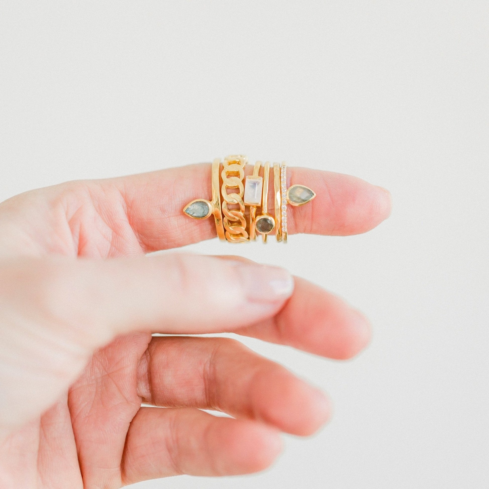 Megan Baguette Ring | Moonstone by elliparr