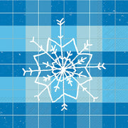 Mad For Plaid Snowflake Cocktail Napkin