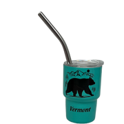 Vermont Bear Stainless Steel  3oz Shooter  - Aqua