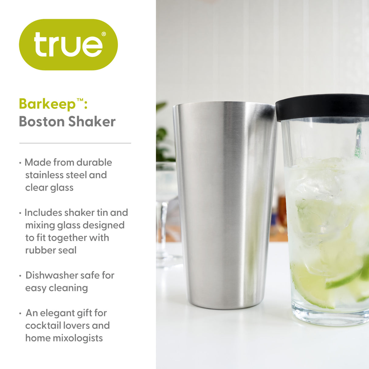 Cocktail Shaker - Tumbler With Glass Boston Barkeep by Homeportonline