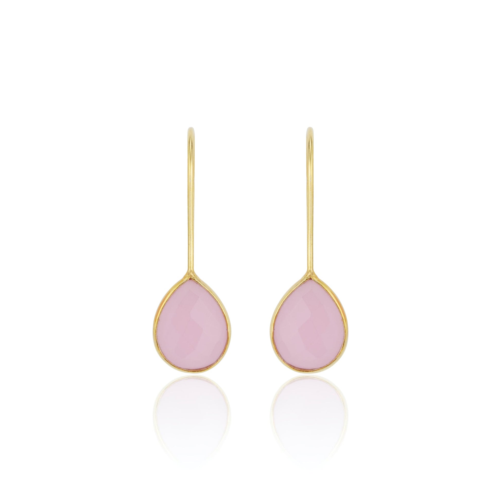 Milan Drop Earrings | Pink Chalcedony by elliparr
