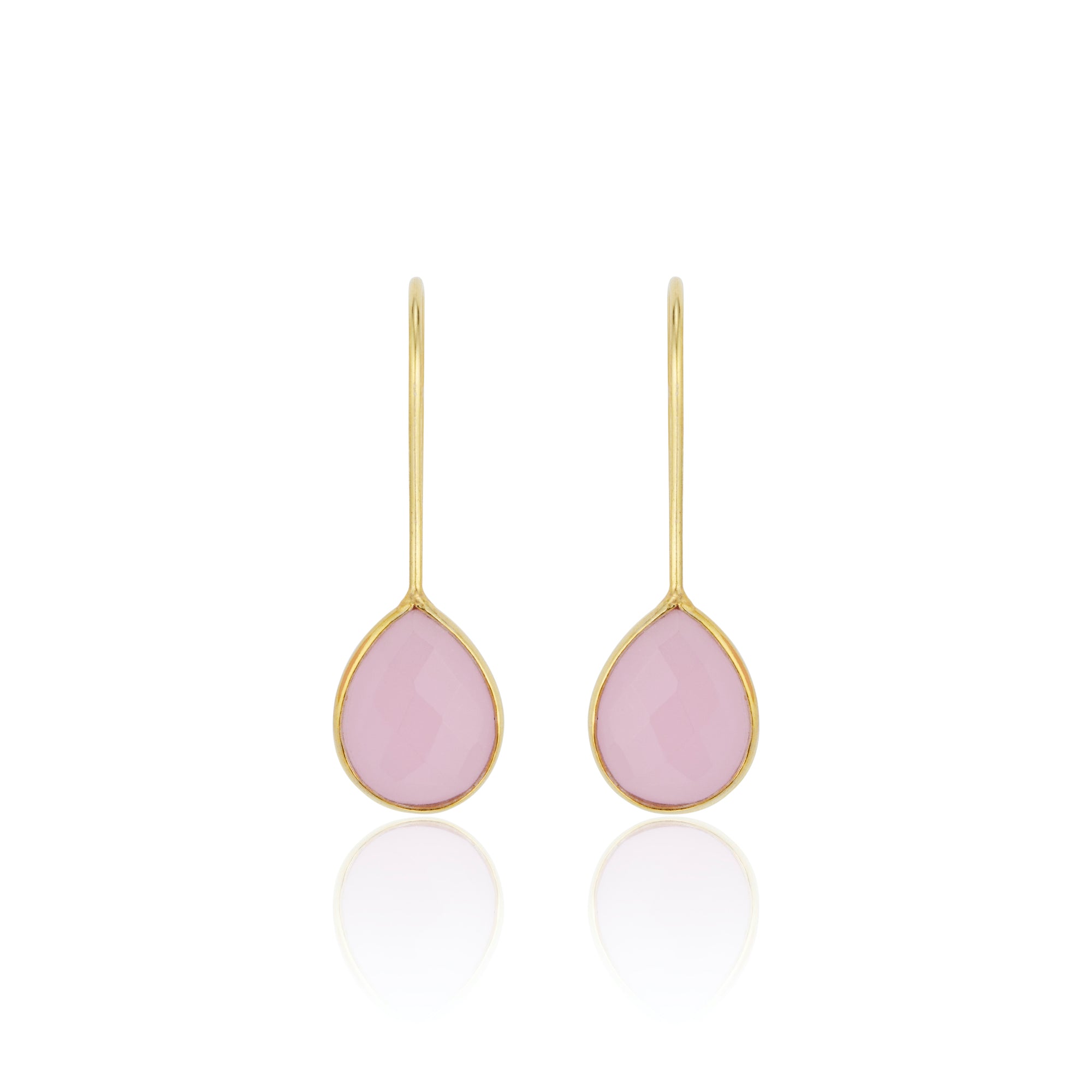 Milan Drop Earrings | Pink Chalcedony by elliparr