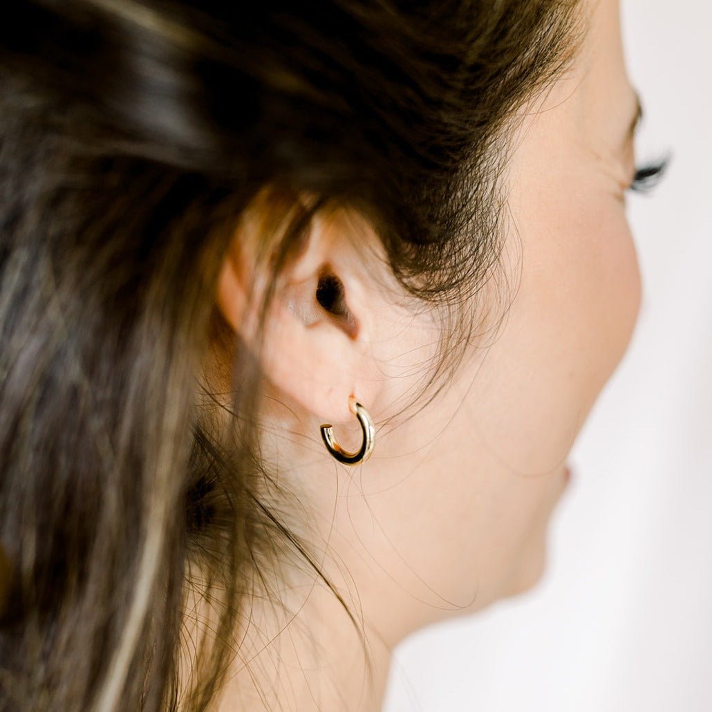 Mini Gold Hoops by elliparr