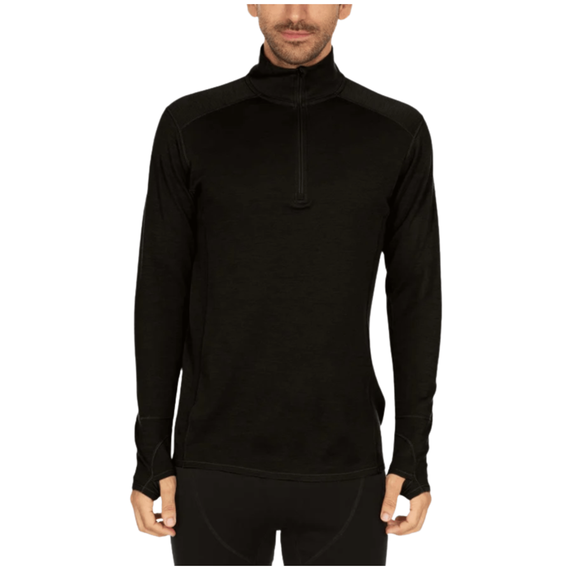 Minus33 Men's Midweight Isolation Quarter Zip - Black by Lenny's Shoe & Apparel
