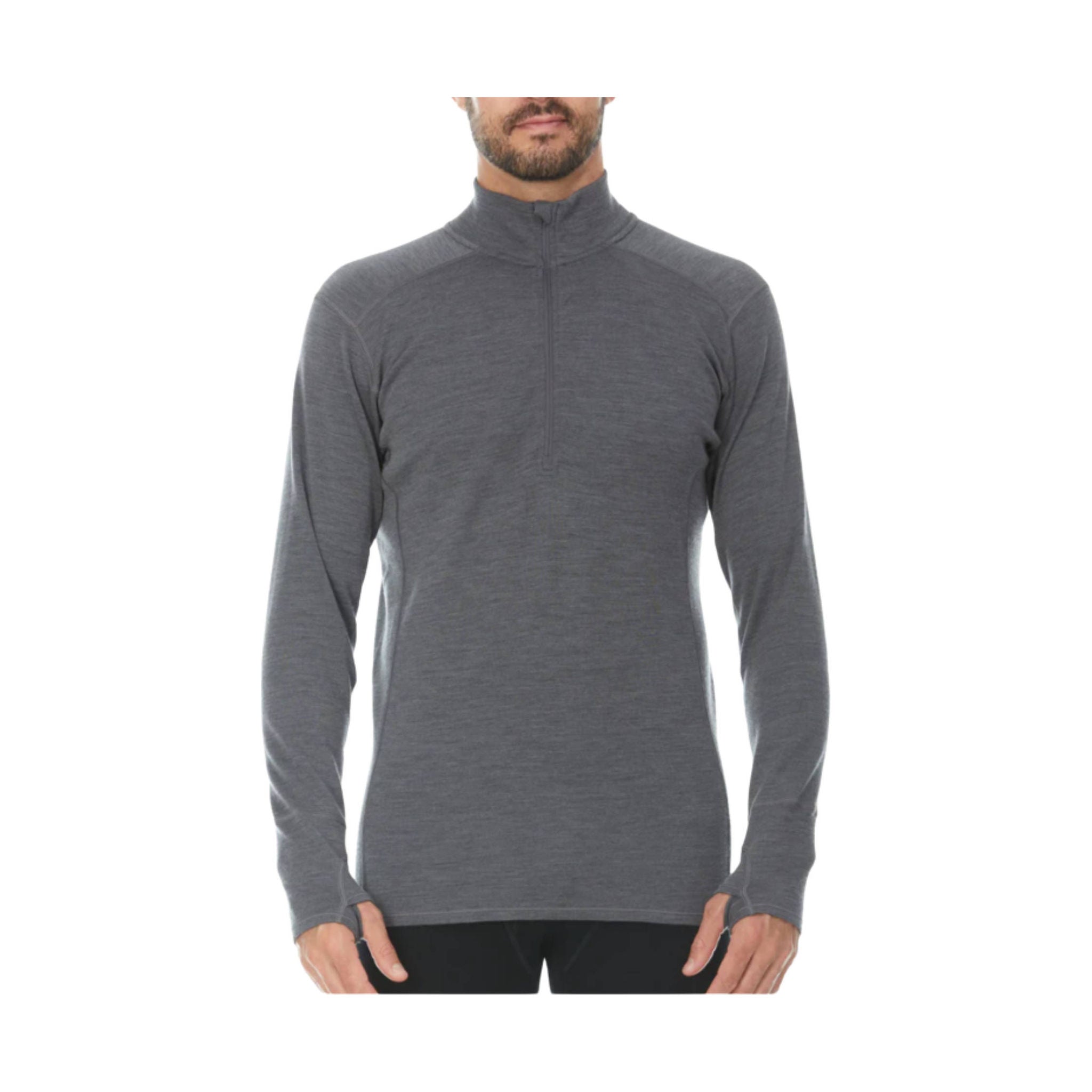 Minus33 Men's Midweight Isolation Quarter Zip - Charcoal by Lenny's Shoe & Apparel