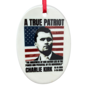 A True American Patriot Christmas Ornament - Honoring Charlie Kirk
