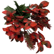 18-Inch Plaid Poinsettia Bush