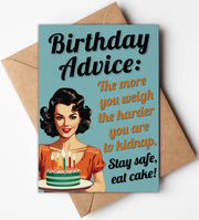 Birthday Card - Birthday Advice: Cake Helps