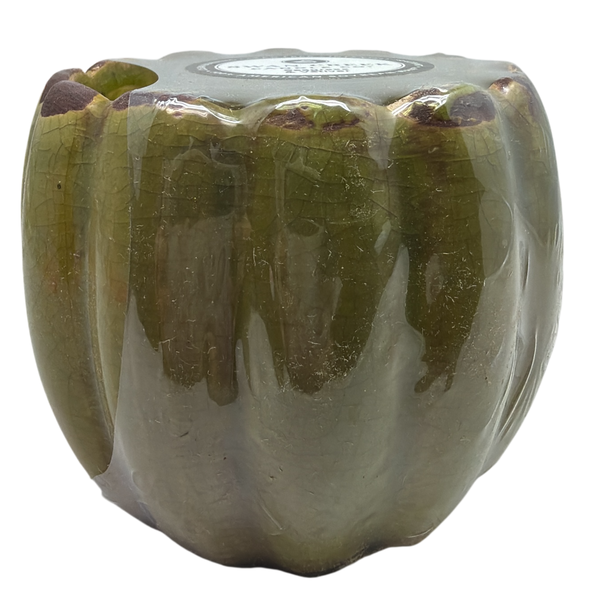 Small Petal Pot Soy Candle - Seagrass and Vetiver