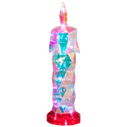 Lighted Holographic Holiday Candle - 2 Feet Tall
