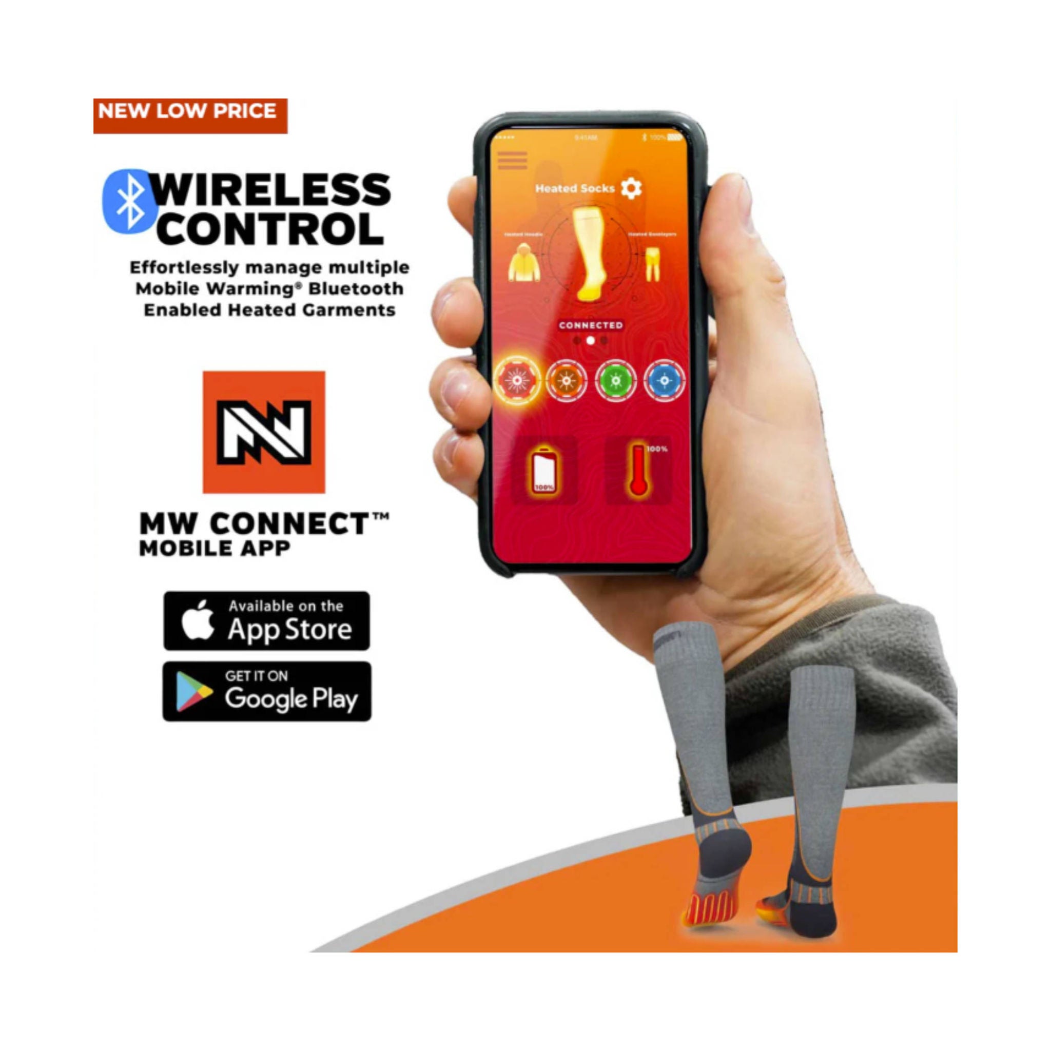 Mobile Warming Women's Premium 2.0 Merino Heated Socks - Pink by Lenny's Shoe & Apparel