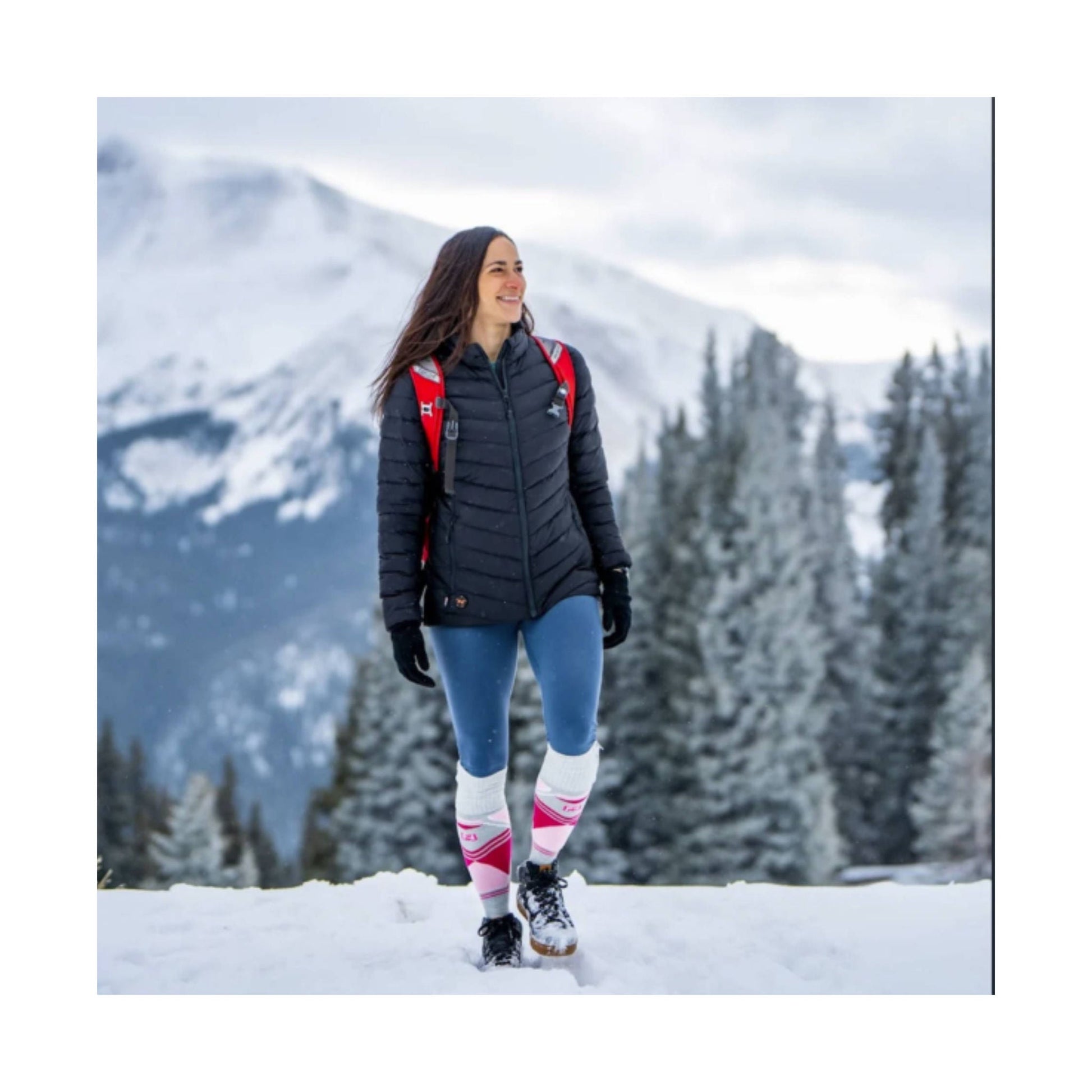 Mobile Warming Women's Premium 2.0 Merino Heated Socks - Pink by Lenny's Shoe & Apparel