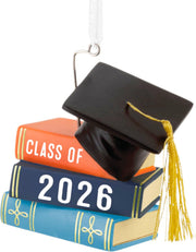 Graduation Cap and Books Class of 2026 Hallmark Ornament