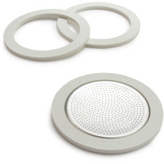 Bialetti 3 Gasket + 1 Filter for 9 Cups by Homeportonline