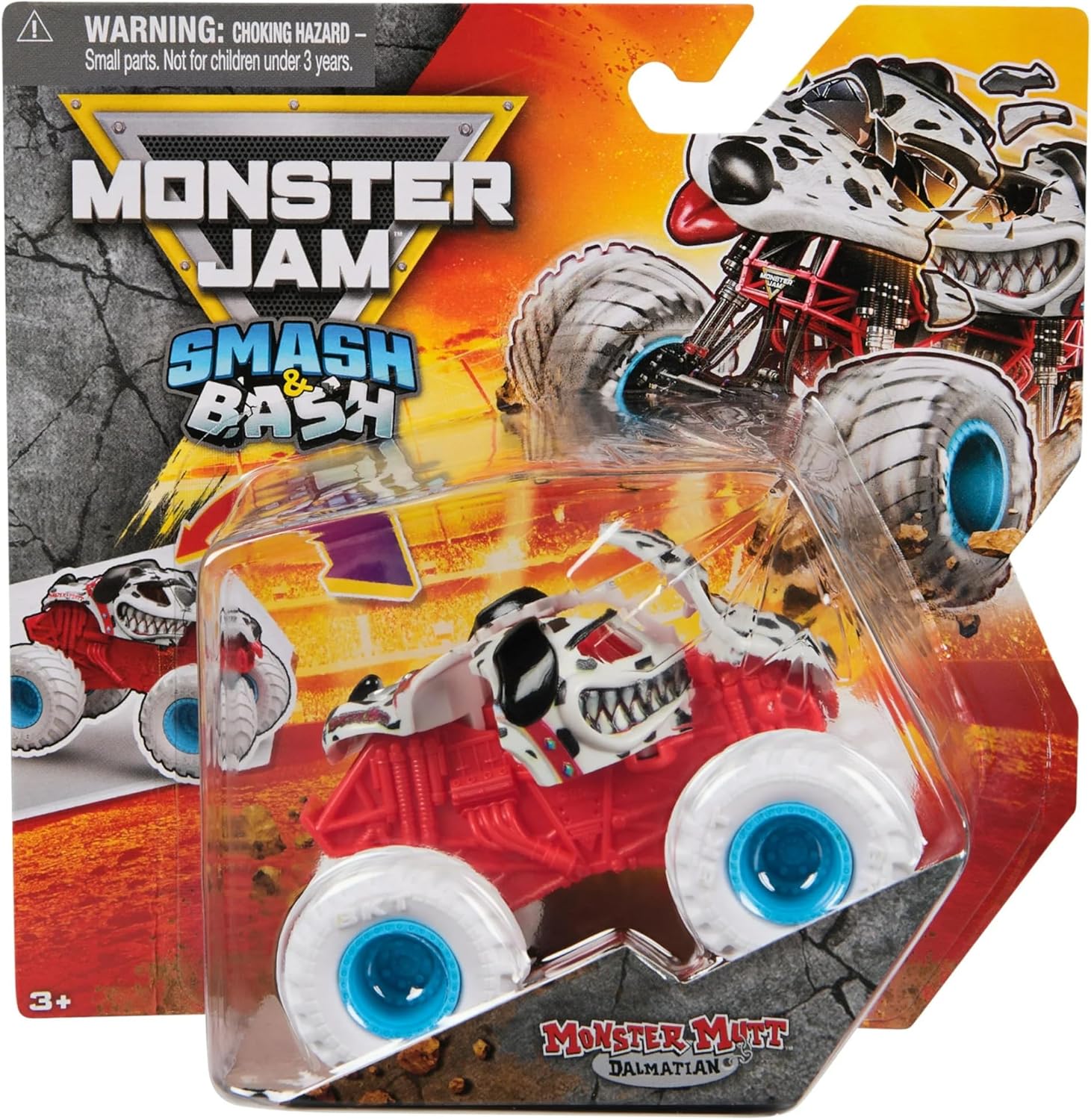 Monster Jam 1:64 Scale Smash and Bash Monster Truck - Monster Mutt