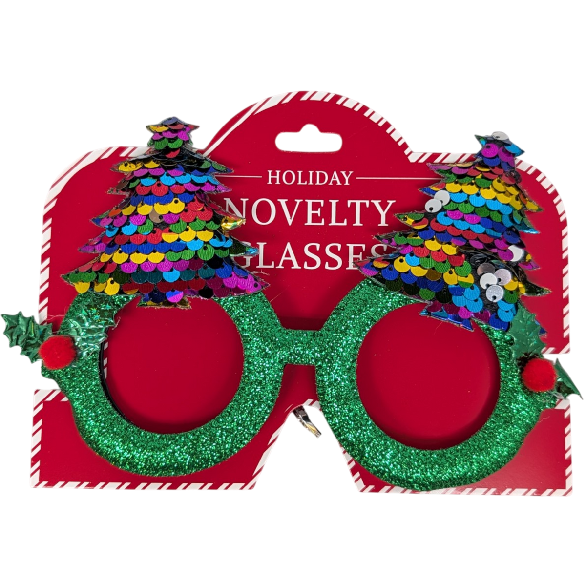 Sequin Christmas Tree Novelty Party Glasses